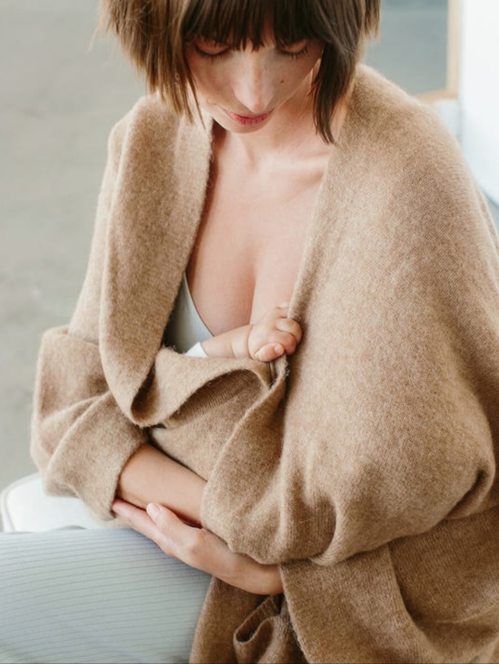 Storq Mama + BB Nursing Cardigan (XS/S Camel) - Picture 4 of 5